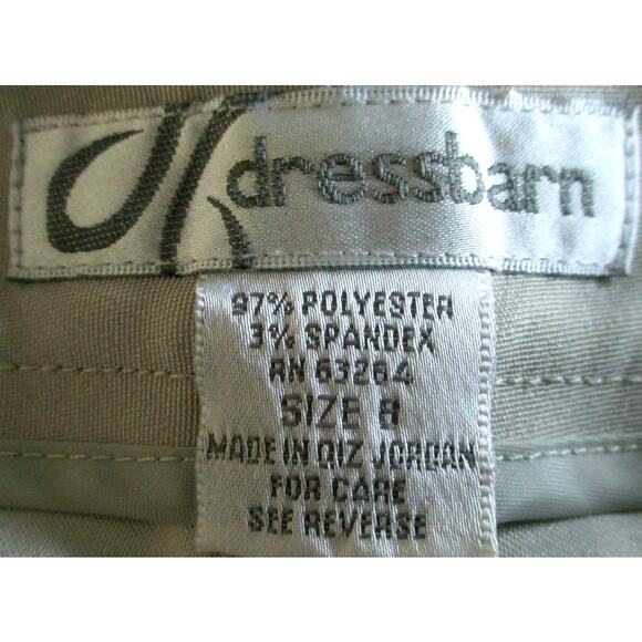 Dress Barn Women's Beige Mid Rise Straight Leg Zip Front Dress Pants Size 8 - Picture 7 of 8